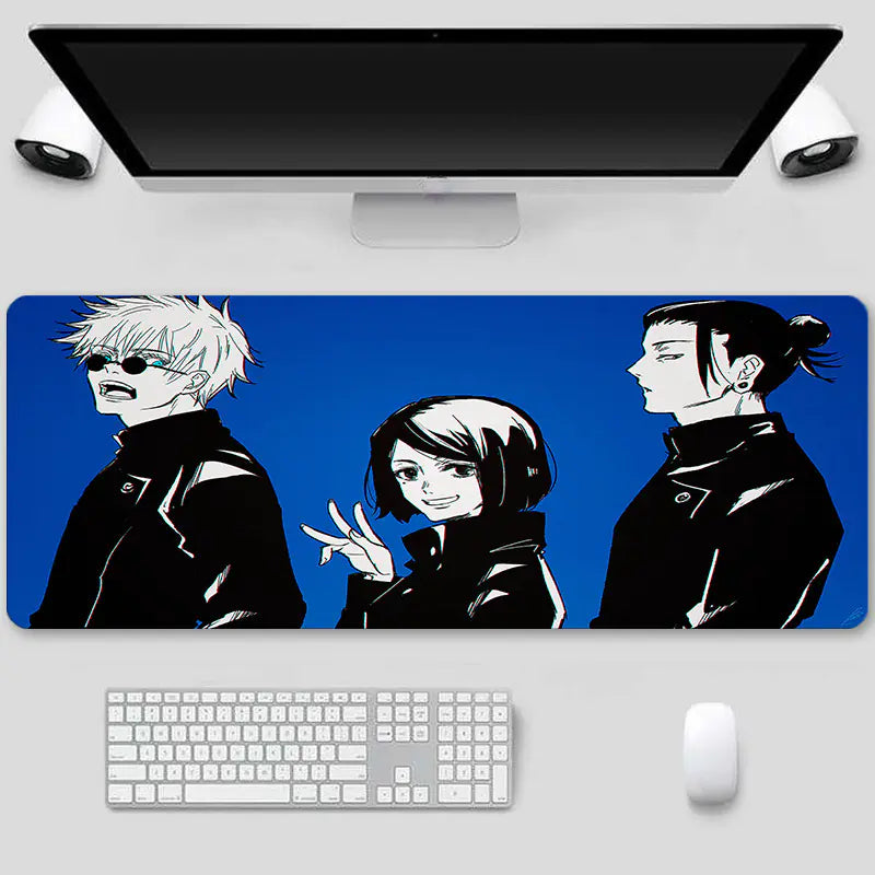 Jujutsu Kaisen Extra Large Thick Gaming Mouse Pad – Non-Slip Rubber Base, Waterproof Surface, Lock-Stitched Edges - KenTech Innovation Store