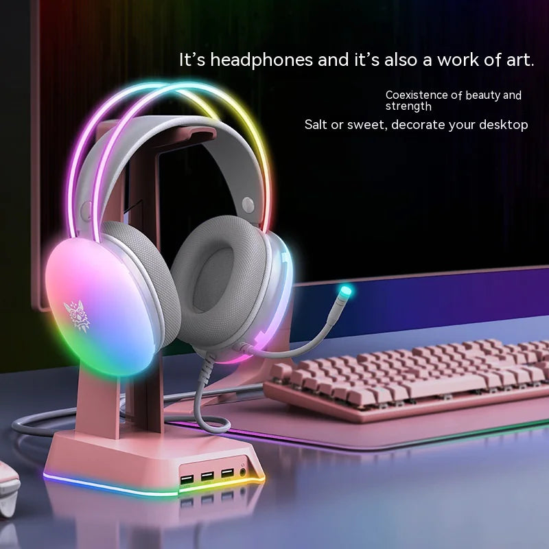 RGB Gaming Headset with Noise-Canceling Microphone and Premium Sound – PC & Console Compatible - KenTech Innovation Store