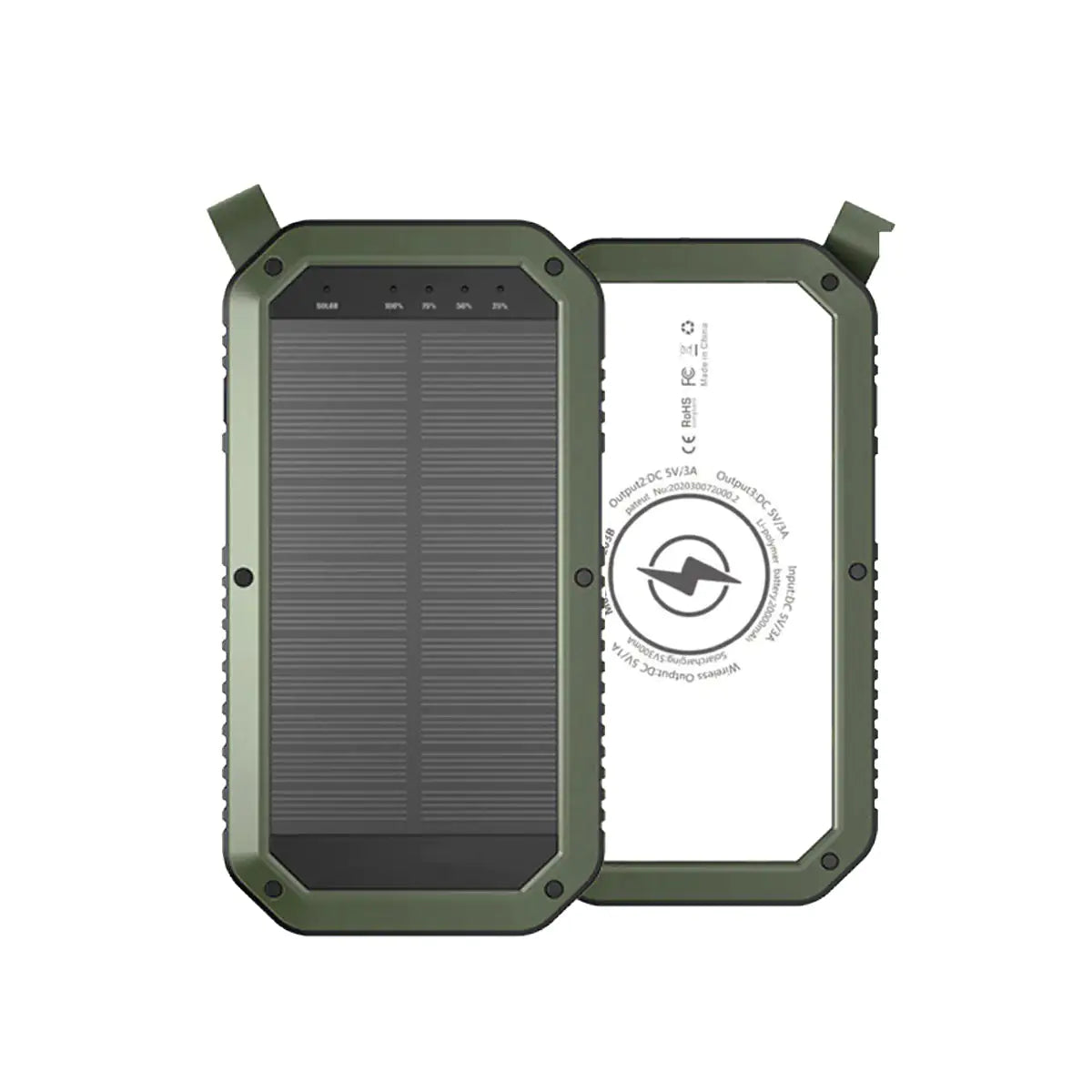 Sun Chaser Mini Solar Powered Wireless Phone Charger 10,000 mAh With LED Flood Light - KenTech Innovation Store
