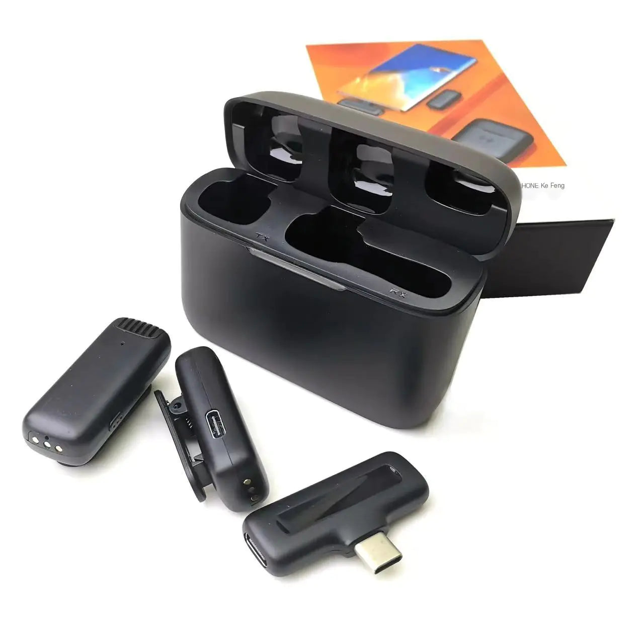 Wireless Lavalier Microphone J11/J13 with Charging Case – Bluetooth 5.3 Clip-on Mic for iPhone, Android, and Mobile Streaming - KenTech Innovation Store