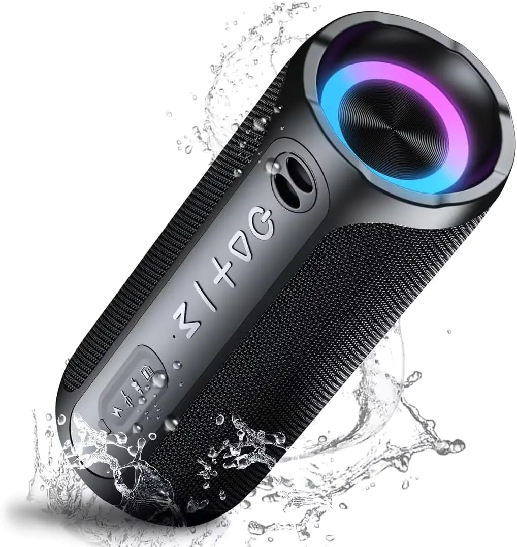 Portable Bluetooth Speakers IPX7 Waterproof Speaker Bluetooth Wireless 20W Loud Stereo Sound 24H Playtime RGB Lights Double Pairing Bluetooth 5.3 Wireless Speaker for Travel Outdoor Home Party - KenTech Innovation Store