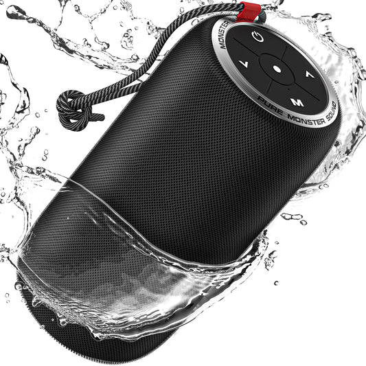 Monster S310 Bluetooth Speaker Portable Bluetooth Speaker 30W True Wireless Stereo Pairing Deliver Dynamic Sound Waterproof Speaker Bluetooth 5.2 Built-in Mic 24H for Family Outdoor - KenTech Innovation Store