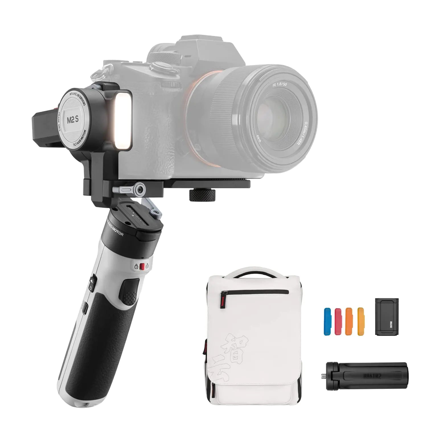 Zhiyun Crane M2S Combo – 3-Axis Handheld Gimbal Stabilizer | Built-in Fill Light, Quick Release Plate, Travel Bag Included - KenTech Innovation Store