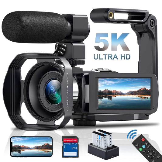 5K Ultra HD Camcorder with Night Vision and WiFi