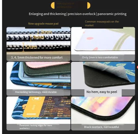 Jujutsu Kaisen Extra Large Thick Gaming Mouse Pad – Non-Slip Rubber Base, Waterproof Surface, Lock-Stitched Edges - KenTech Innovation Store