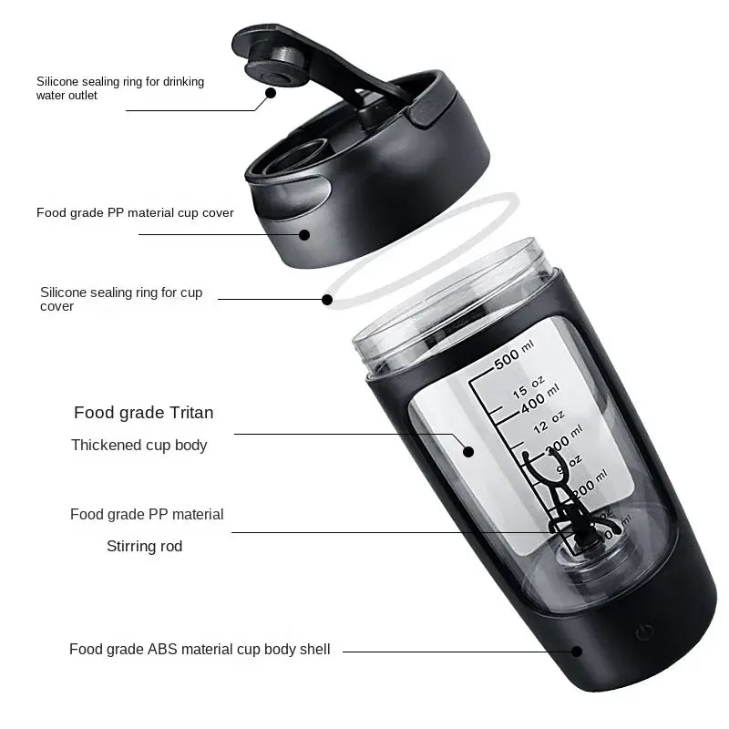 Electric Portable Whey Protein Shaker Bottle - KenTech Innovation Store