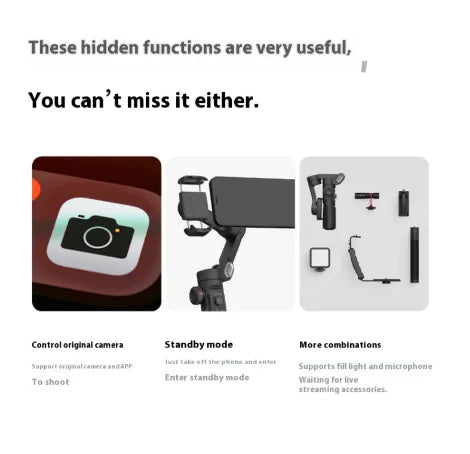 3-Axis Handheld Gimbal Stabilizer with Tripod | Anti-Shake Smartphone Mount - KenTech Innovation Store