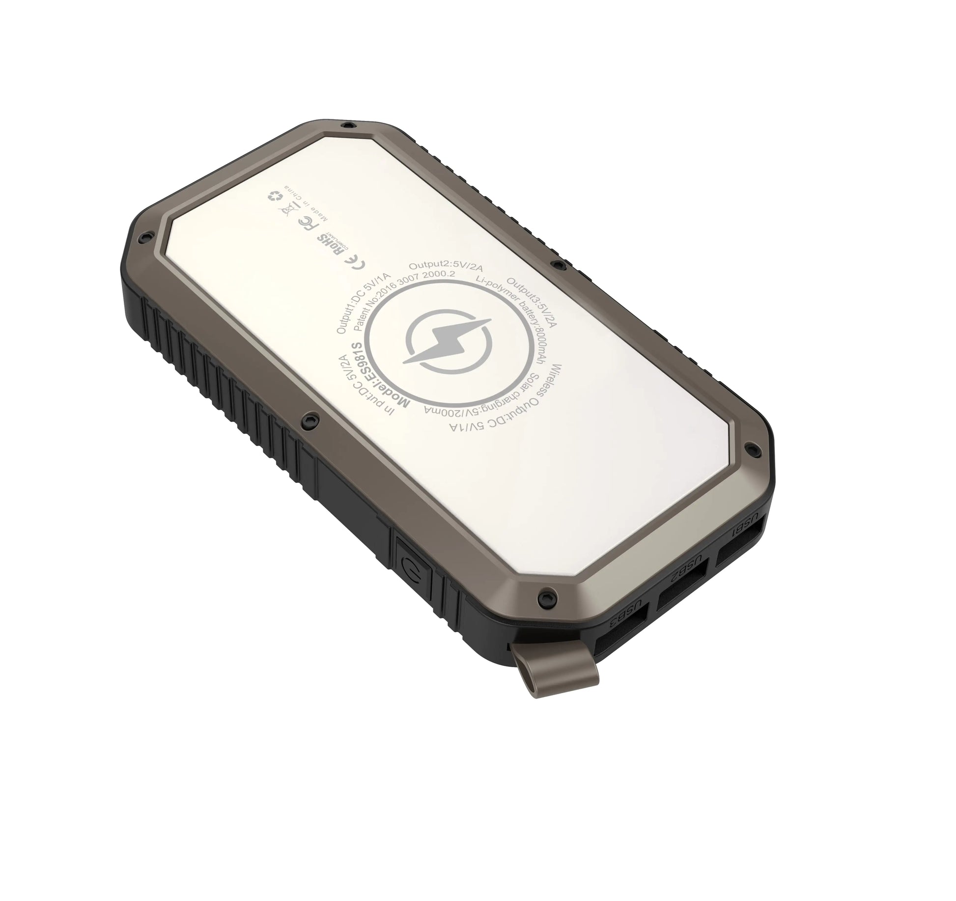 Sun Chaser Mini Solar Powered Wireless Phone Charger 10,000 mAh With LED Flood Light - KenTech Innovation Store