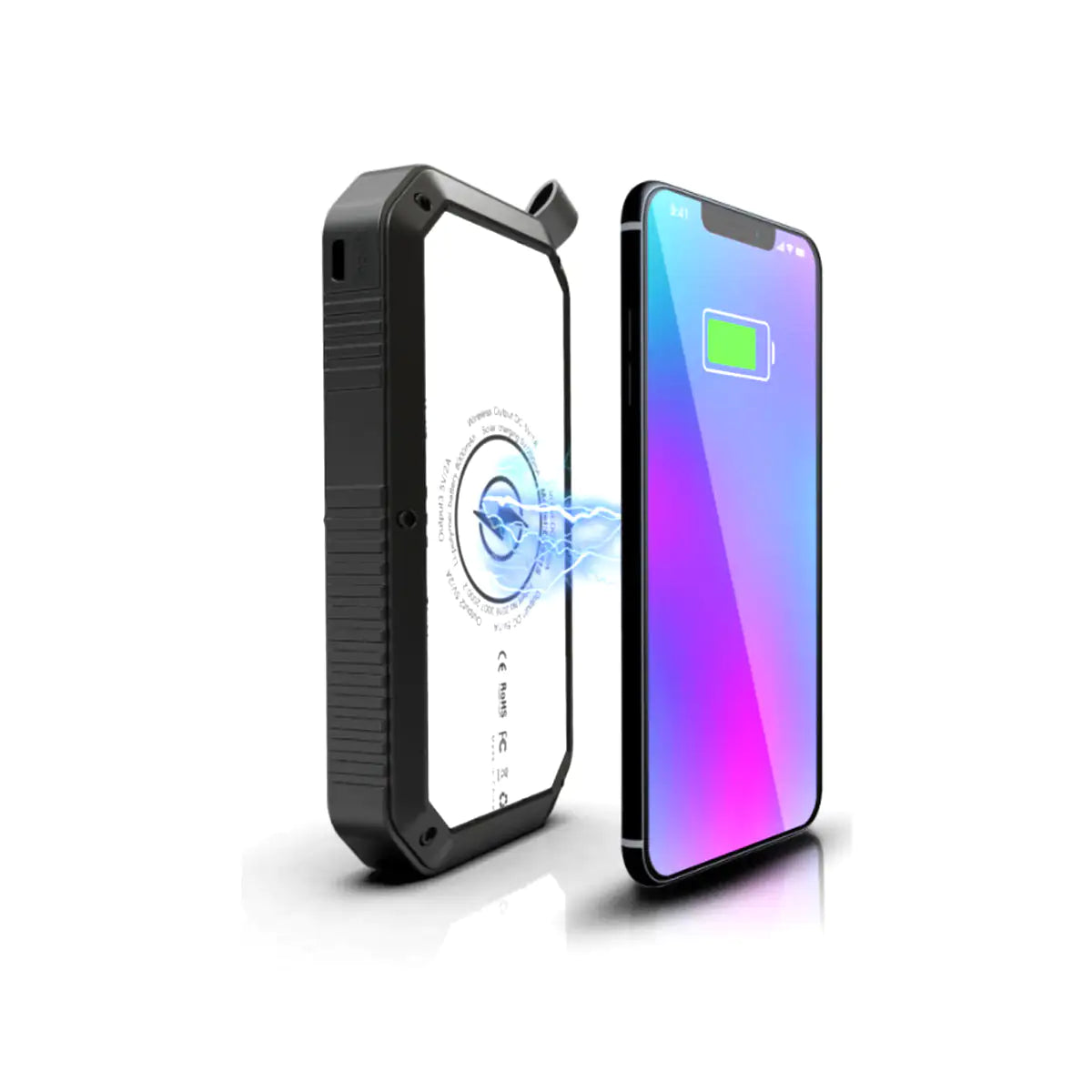 Sun Chaser Mini Solar Powered Wireless Phone Charger 10,000 mAh With LED Flood Light - KenTech Innovation Store