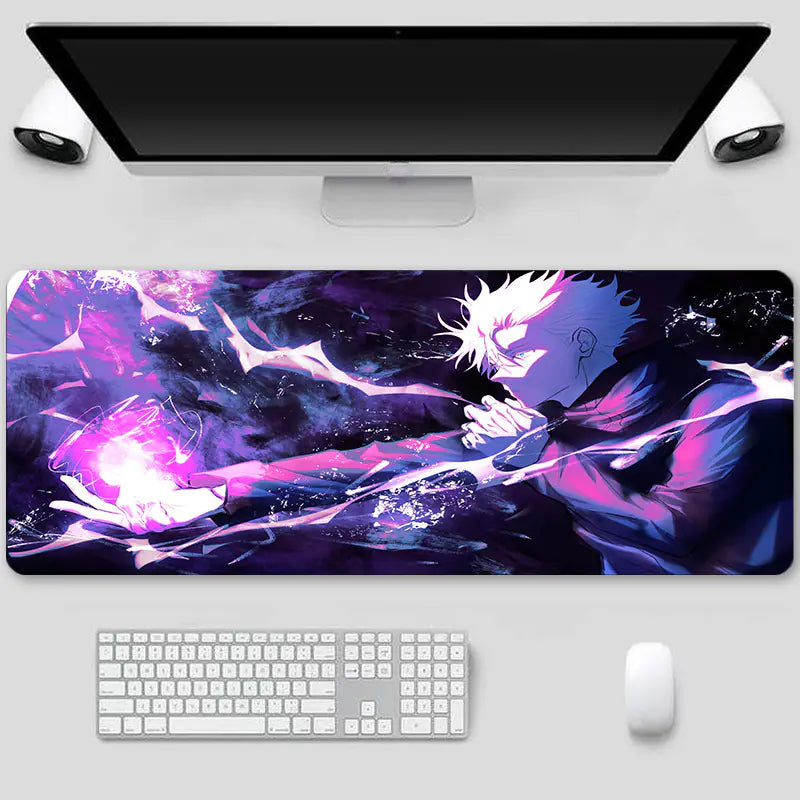 Jujutsu Kaisen Extra Large Thick Gaming Mouse Pad – Non-Slip Rubber Base, Waterproof Surface, Lock-Stitched Edges - KenTech Innovation Store