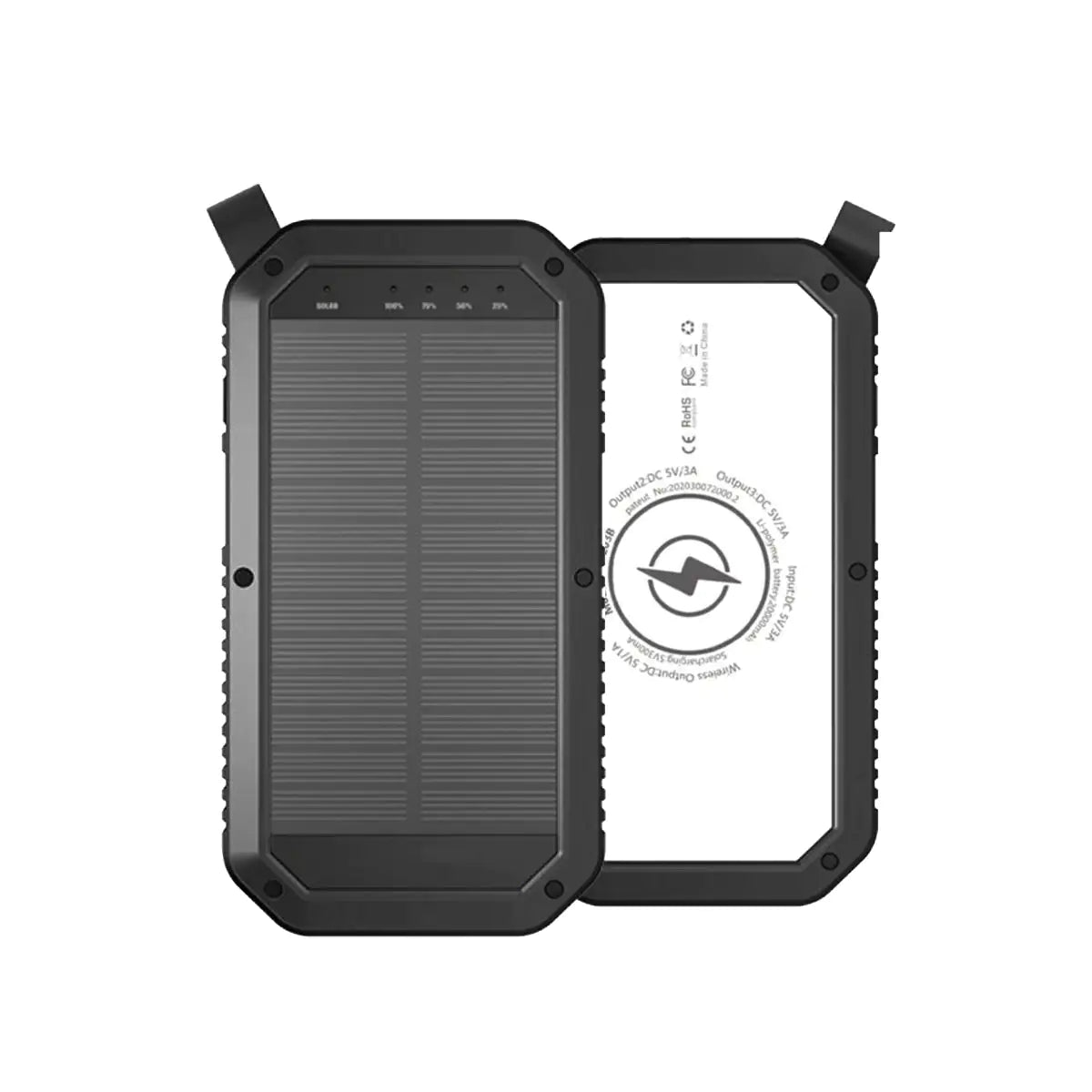 Sun Chaser Mini Solar Powered Wireless Phone Charger 10,000 mAh With LED Flood Light - KenTech Innovation Store