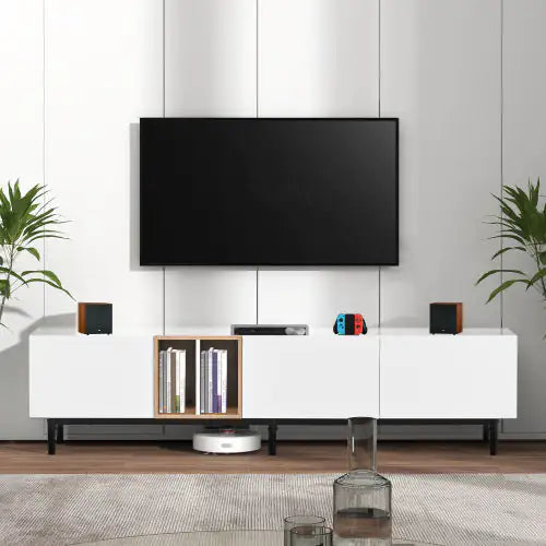 Odern TV Stand Suitable For 80 Inch TV With 3 Doors - KenTech Innovation Store