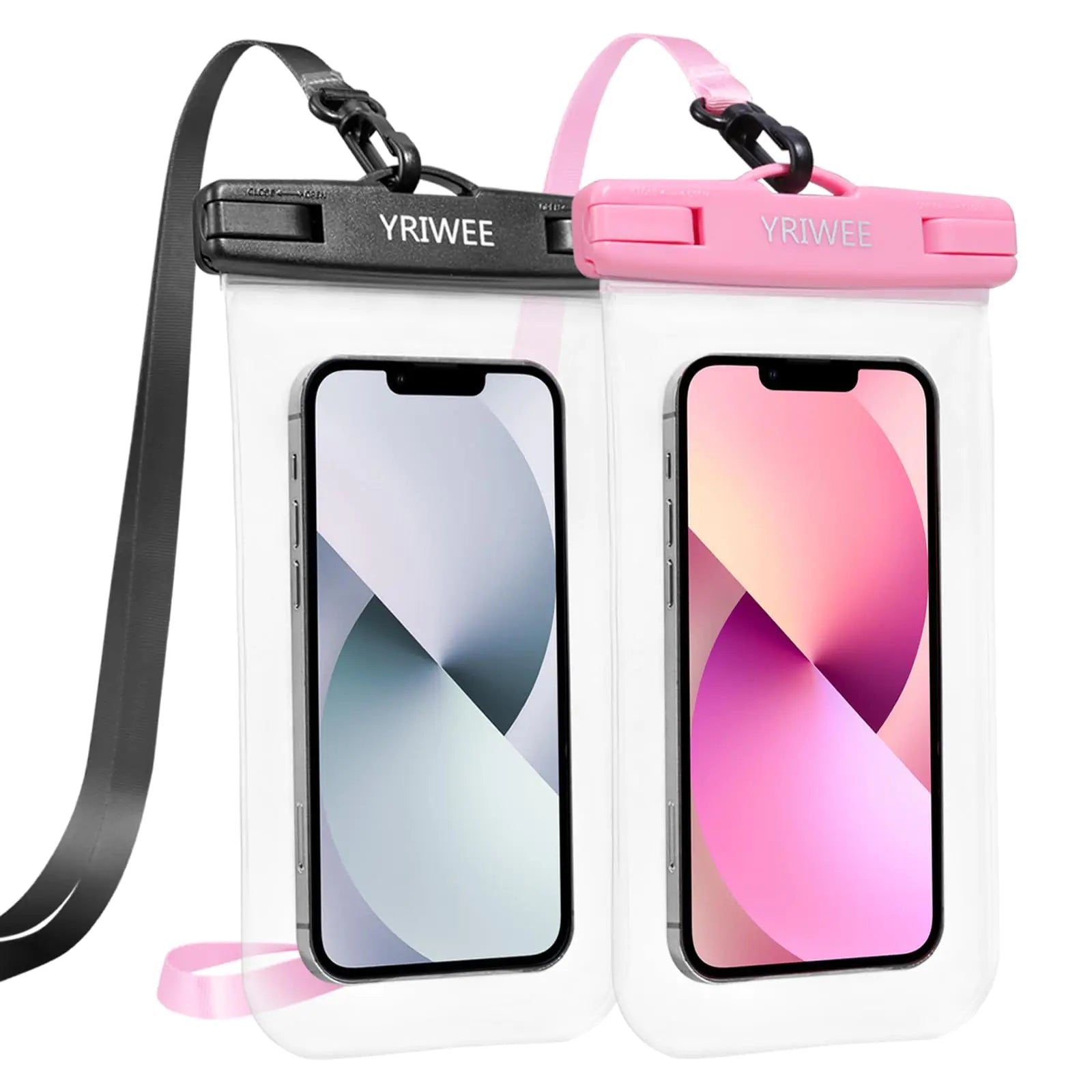 Waterproof Phone Pouch Universal IPX8 Cellphone Dry Bag Case Large Phone Protector for iPhone Samsung Galaxy Essentials for Outdoor Sports Beach Pool Swimming Up to 7" (2 Pack Black/Pink) - KenTech Innovation Store
