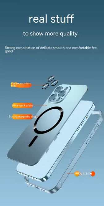 MagnaShield Magnetic Phone Case with Spring Fastener & Lens Protector – Drop-Resistant Cover for iPhone 12 to iPhone 16 - KenTech Innovation Store