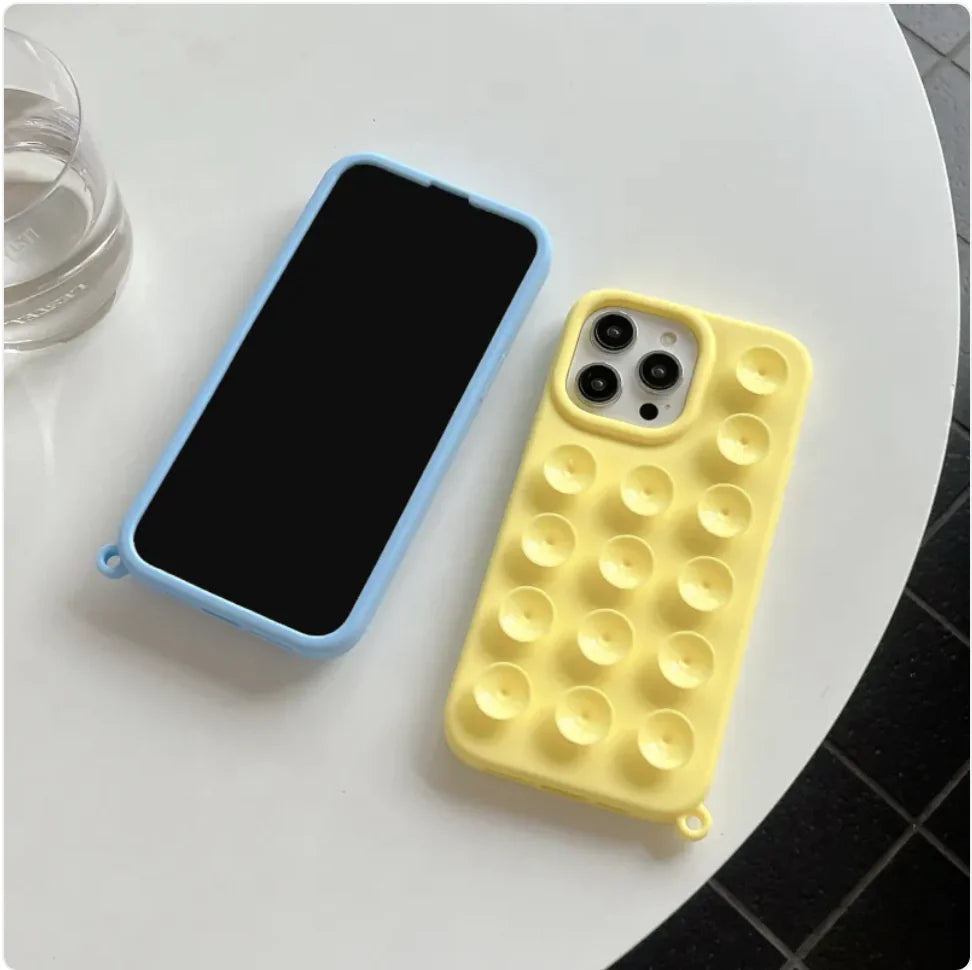 Solid Color 3D Silicone Macaron Phone Case for IPhone 11 to IPhone 16 - KenTech Innovation Store