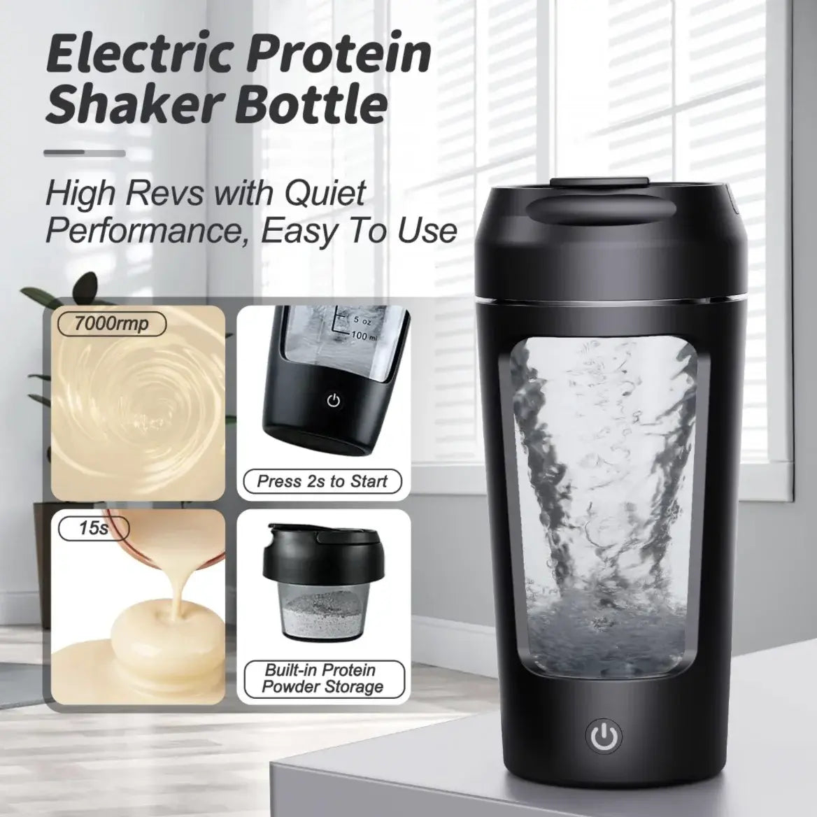 Electric Portable Whey Protein Shaker Bottle - KenTech Innovation Store