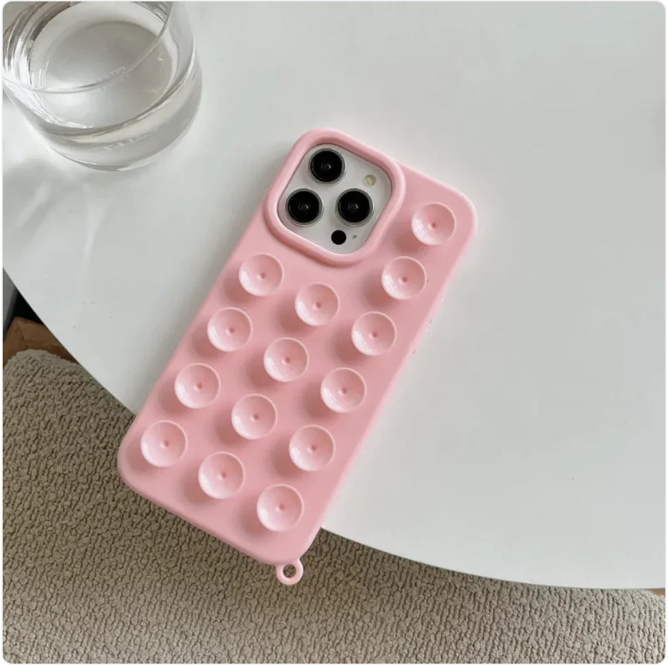 Solid Color 3D Silicone Macaron Phone Case for IPhone 11 to IPhone 16 - KenTech Innovation Store