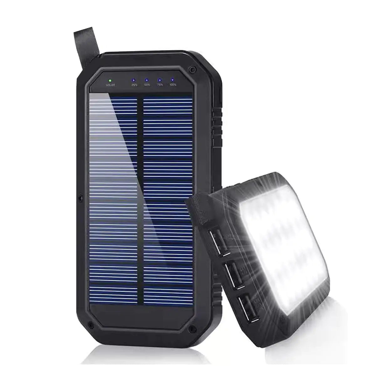 Sun Chaser Mini Solar Powered Wireless Phone Charger 10,000 mAh With LED Flood Light - KenTech Innovation Store