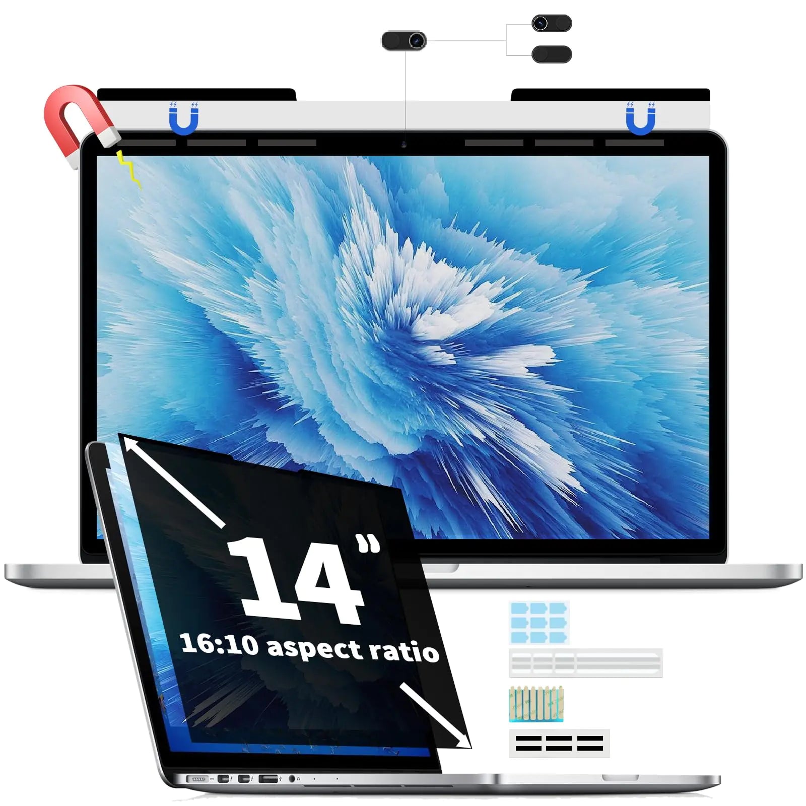 Magnetic Laptop Privacy Screen for 14" 16:10 – Removable Privacy Filter Screen - KenTech Innovation Store
