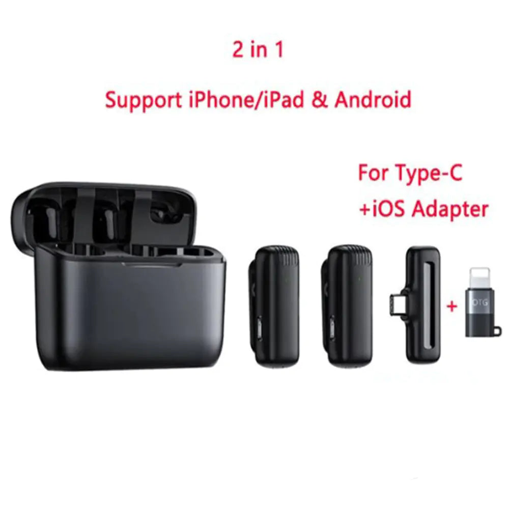 Wireless Lavalier Microphone J11/J13 with Charging Case – Bluetooth 5.3 Clip-on Mic for iPhone, Android, and Mobile Streaming - KenTech Innovation Store