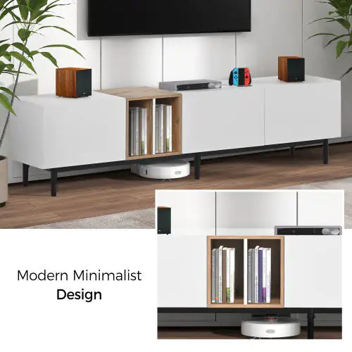 Odern TV Stand Suitable For 80 Inch TV With 3 Doors - KenTech Innovation Store
