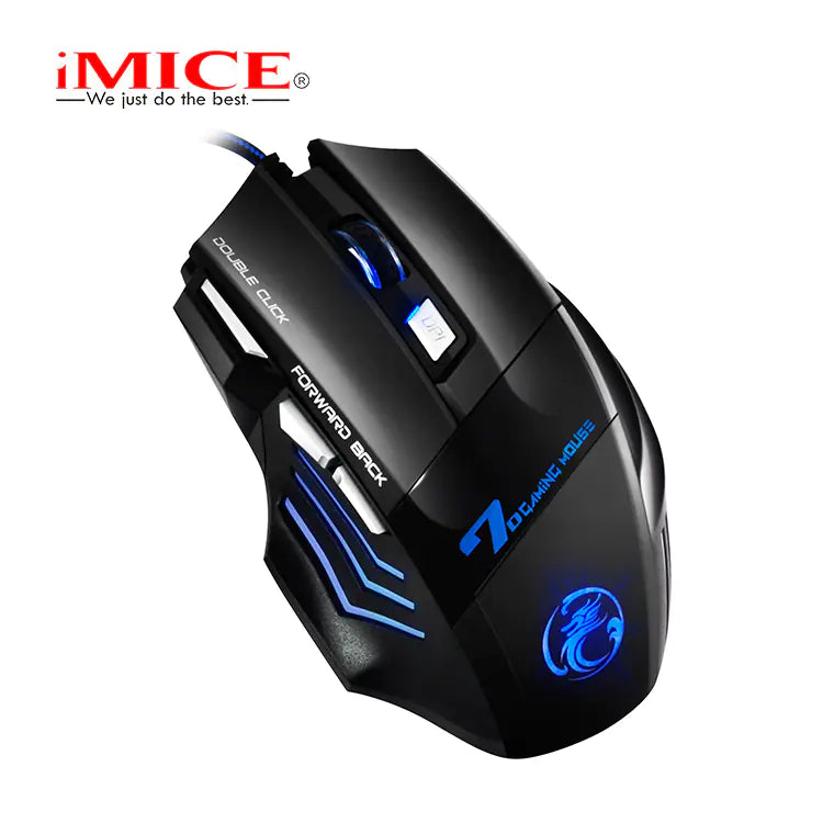 IMICE 7-Key Gaming Mouse with RGB Breathing Light - KenTech Innovation Store