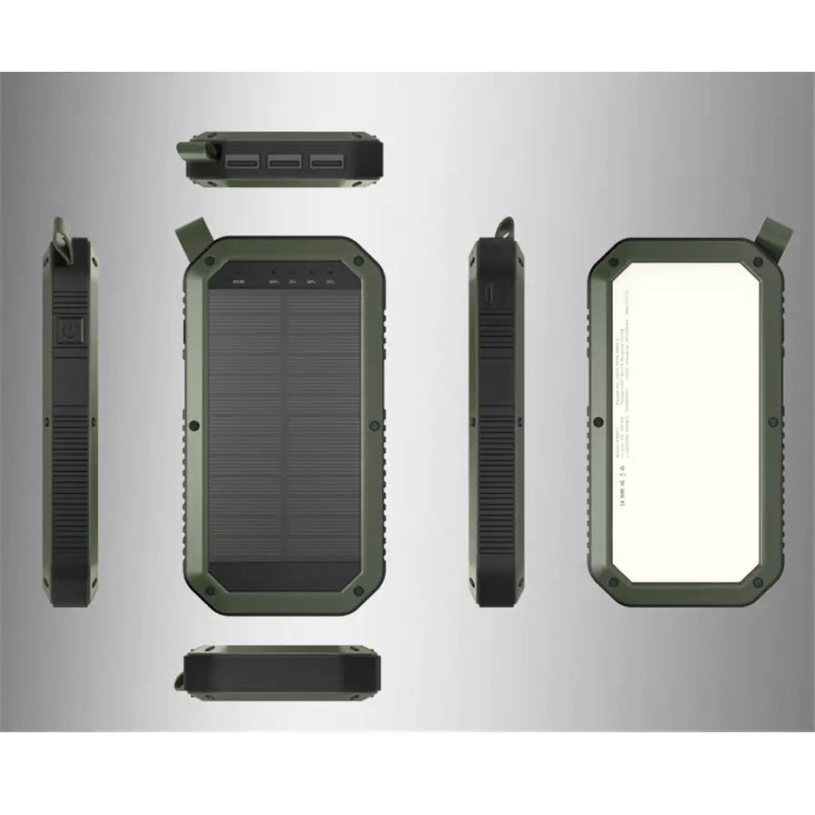 Sun Chaser Mini Solar Powered Wireless Phone Charger 10,000 mAh With LED Flood Light - KenTech Innovation Store