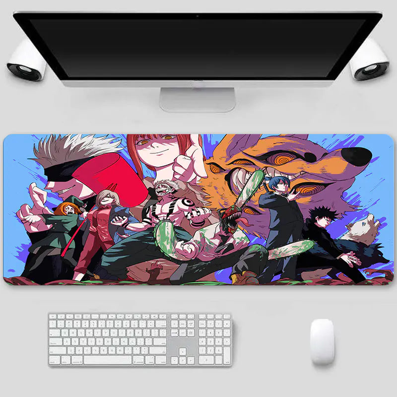Jujutsu Kaisen Extra Large Thick Gaming Mouse Pad – Non-Slip Rubber Base, Waterproof Surface, Lock-Stitched Edges - KenTech Innovation Store