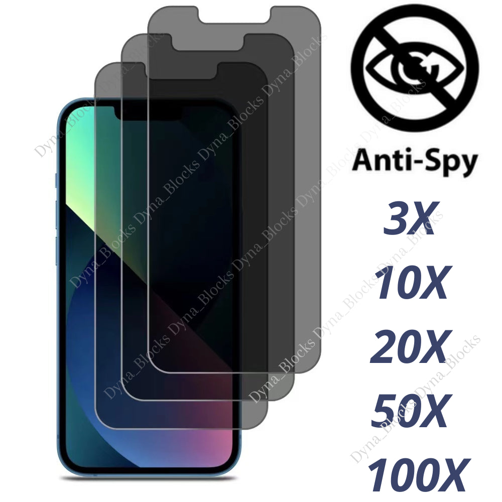 Bulk Lot Anti-Spy Tempered Glass Screen Protector for Iphone 15 14 13 11 12 XR 8