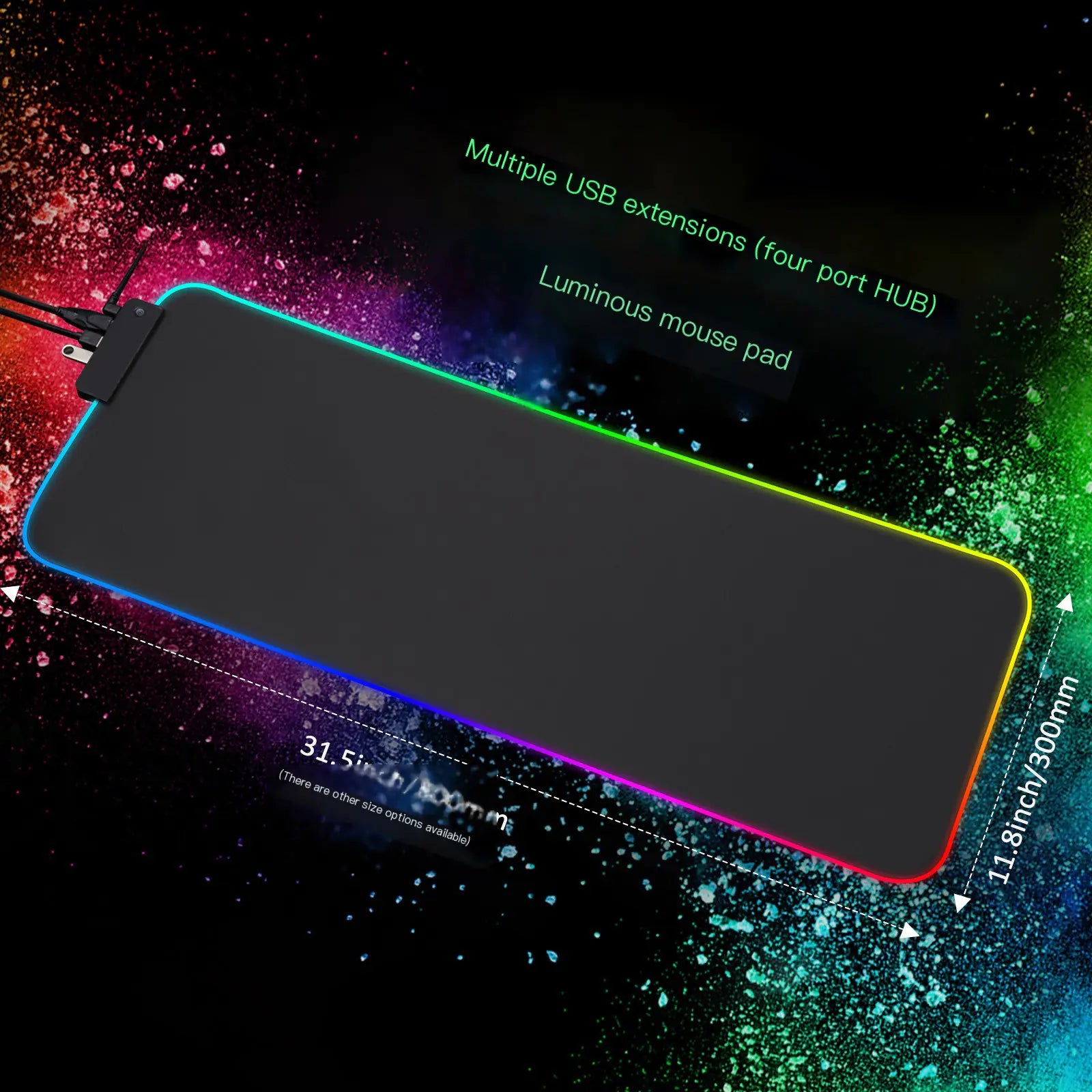 RGB Gaming Mouse Pad with Wireless Charging Hub - KenTech Innovation Store