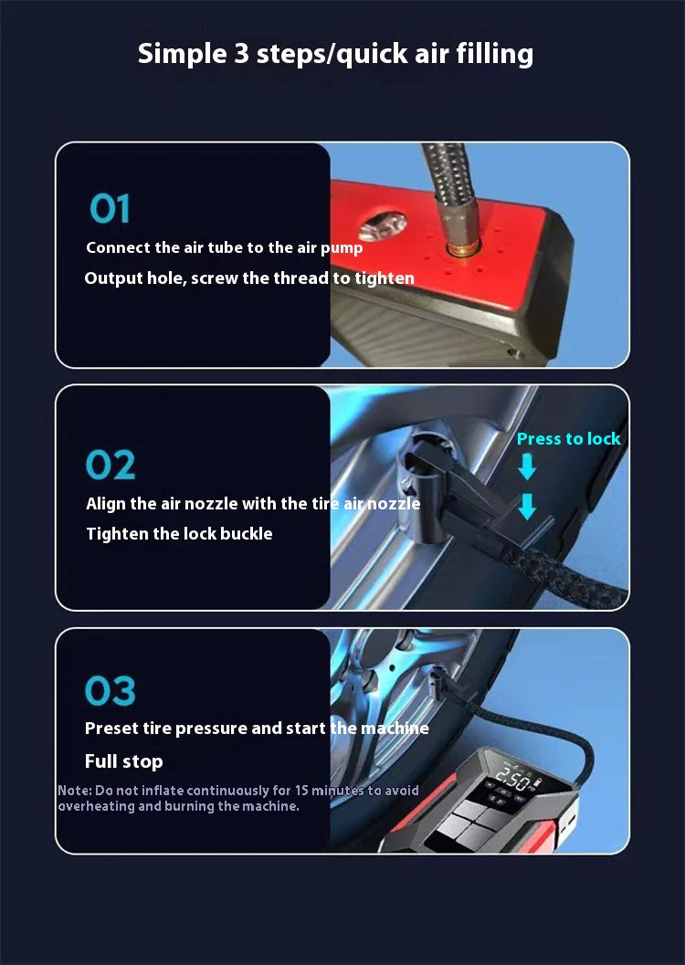 All-in-One 12V Emergency Car Power Bank & Inflatable Starter - KenTech Innovation Store