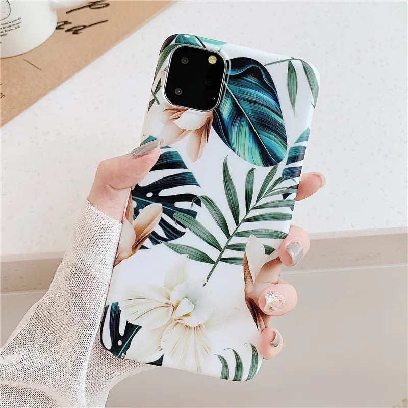 Floral Soft Shell Cases for iPhone and Huawei - IPhone 11 to IPhone 15 - KenTech Innovation Store
