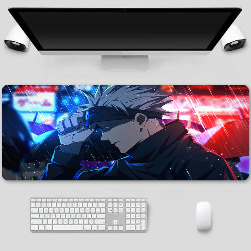 Jujutsu Kaisen Extra Large Thick Gaming Mouse Pad – Non-Slip Rubber Base, Waterproof Surface, Lock-Stitched Edges - KenTech Innovation Store
