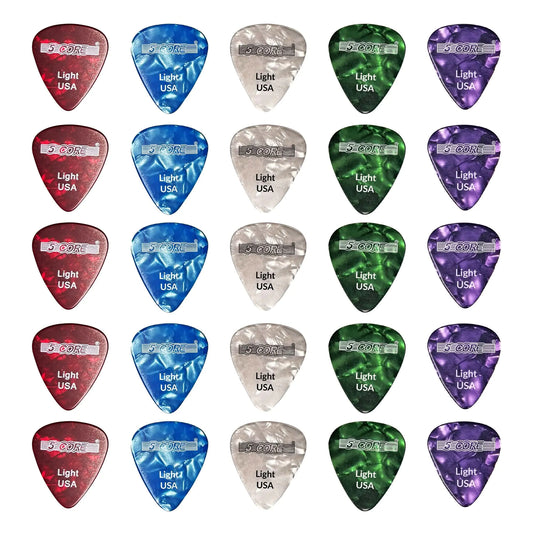 5Core Celluloid Guitar Picks – 0.46mm Light Gauge for Acoustic, Electric & Bass Guitars - KenTech Innovation Store