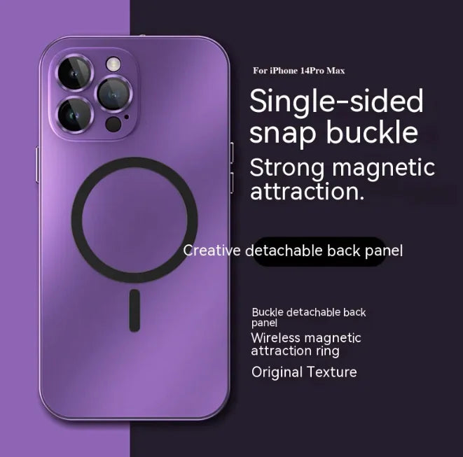 MagnaShield Magnetic Phone Case with Spring Fastener & Lens Protector – Drop-Resistant Cover for iPhone 12 to iPhone 16 - KenTech Innovation Store