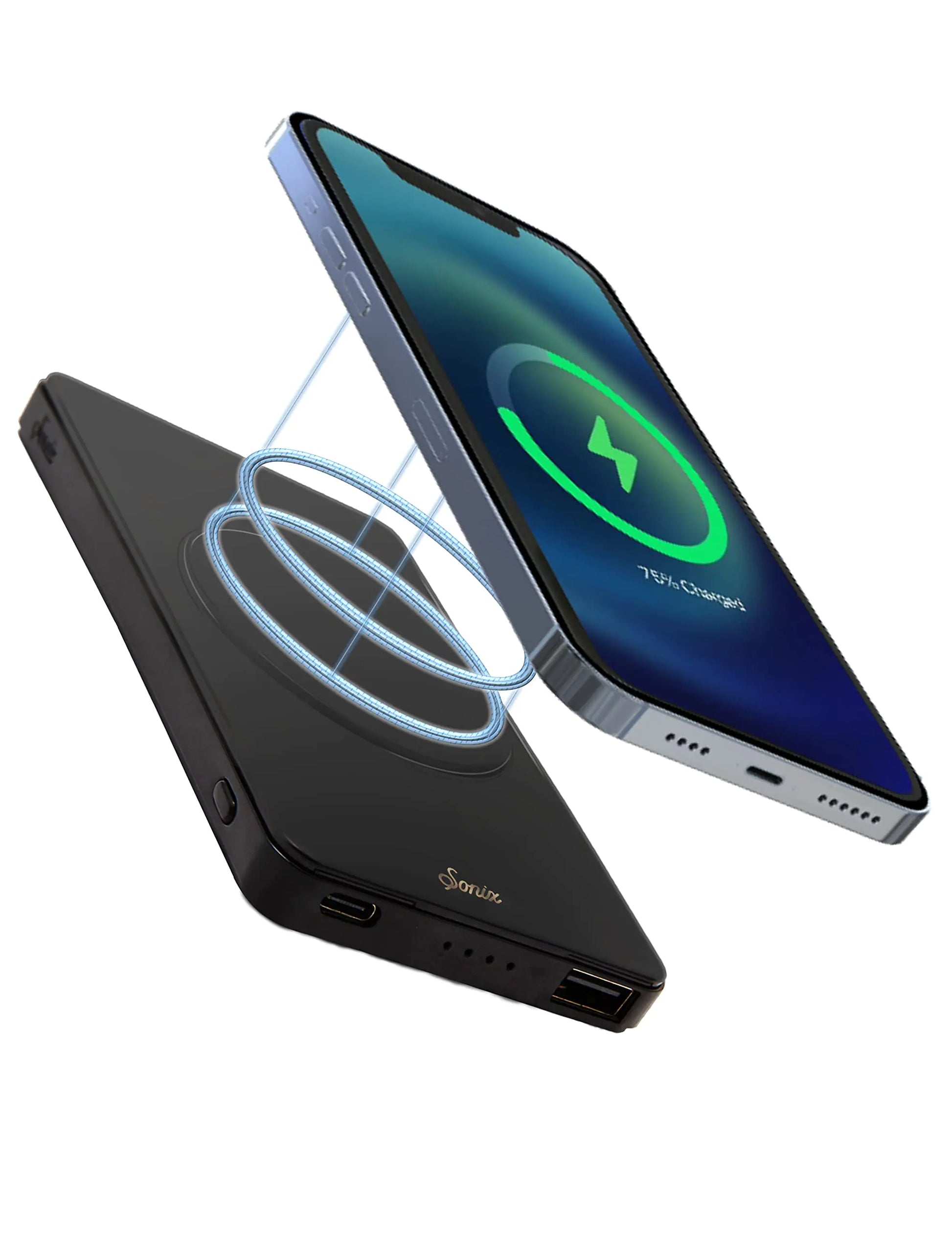 Sonix MagSafe Wireless Power Bank – 5000mAh Battery Pack with 18.5W Output & USB-C Charging Cable - KenTech Innovation Store