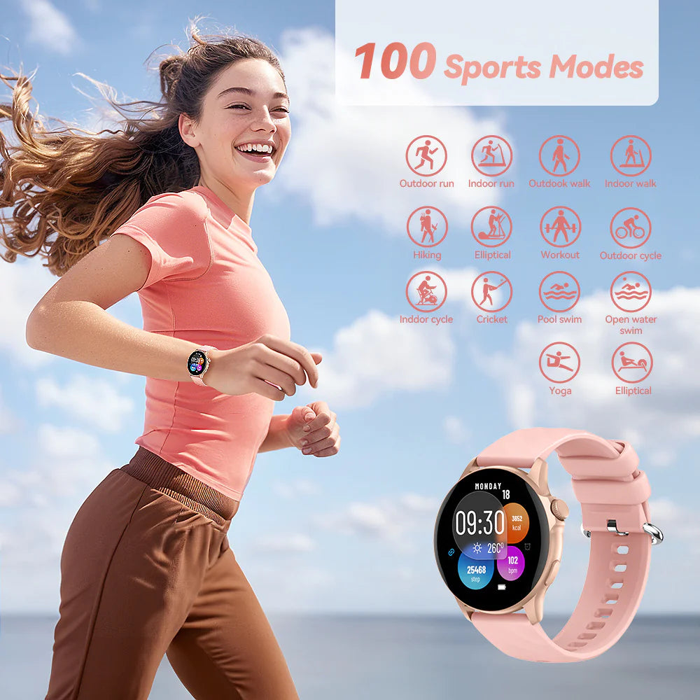 Smart Watch – Fitness Tracker with Heart Rate, SpO2, Sleep Monitor, Smart Notifications & Waterproof Design - KenTech Innovation Store