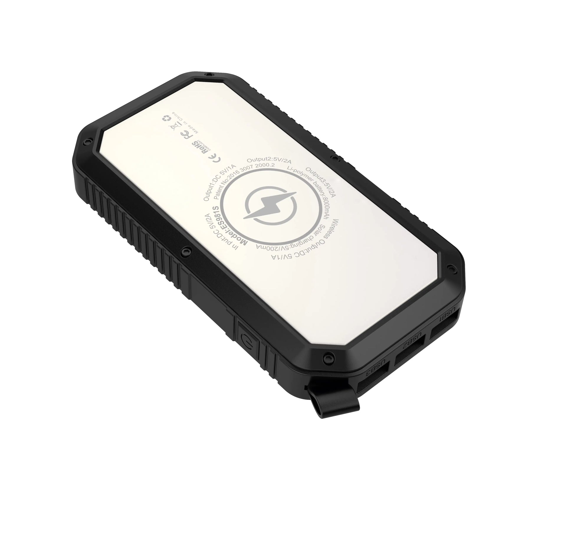 Sun Chaser Mini Solar Powered Wireless Phone Charger 10,000 mAh With LED Flood Light - KenTech Innovation Store