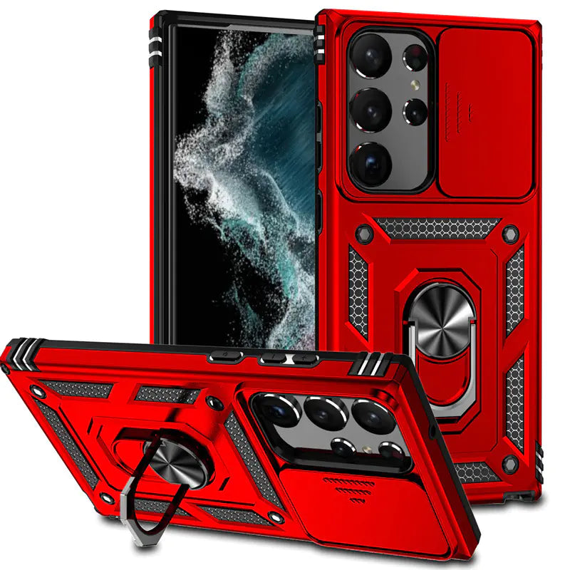 Samsung S24 Ultra Military Ring Stand Case A14 5G - KenTech Innovation Store