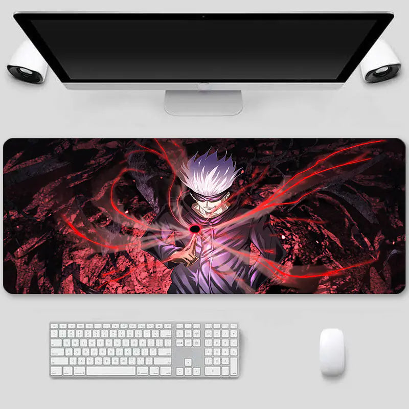 Jujutsu Kaisen Extra Large Thick Gaming Mouse Pad – Non-Slip Rubber Base, Waterproof Surface, Lock-Stitched Edges - KenTech Innovation Store