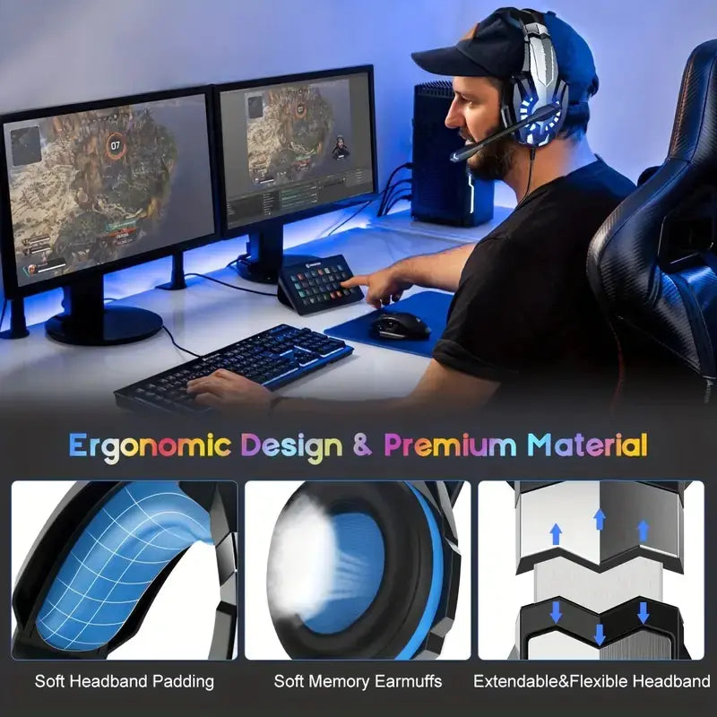 S9 Premium Stereo Gaming Headset – Compatible with PS5, PS4, Xbox, PC - KenTech Innovation Store