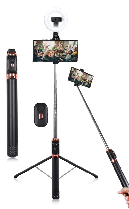 Latest 67" Phone Tripod Extendable Selfie Stick Tripod with Remote & Tripod Stand for Video Recording Upgraded Travel Tripod Stand for 15/14/13/12/11/X Series and All Android Devices - KenTech Innovation Store