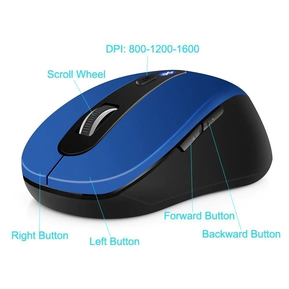 Bluetooth Wireless Mouse with 1600 DPI and 6 Buttons - KenTech Innovation Store