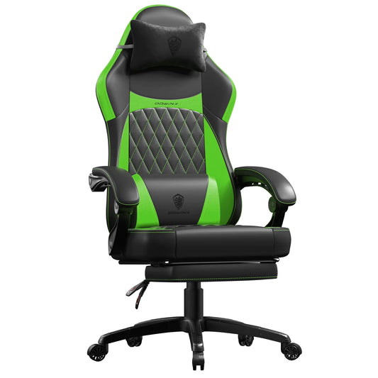 Dowinx ProGamer Chair with Spring Cushion and Massage - 300LBS Green - KenTech Innovation Store