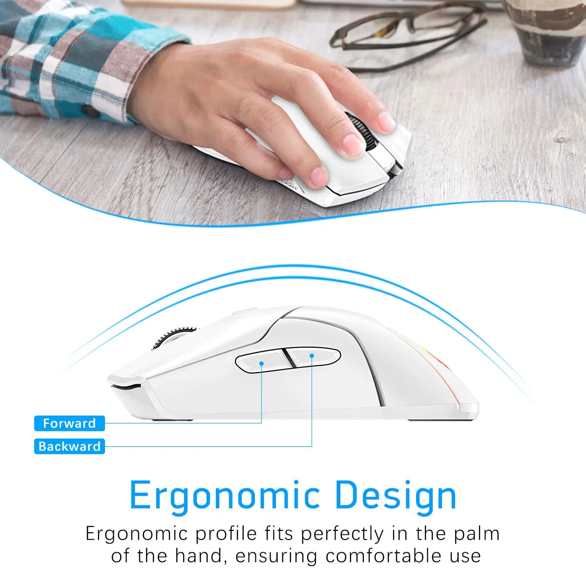 T40 Rechargeable 3-Mode Wireless Bluetooth Gaming Mouse - KenTech Innovation Store