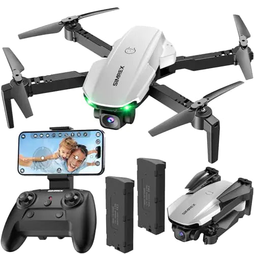 SIMREX X800 Foldable Drone with 1080P HD Camera – RC Quadcopter for Kids & Adults with Altitude Hold, Optical Flow, 3D Flip, Waypoint Fly - KenTech Innovation Store