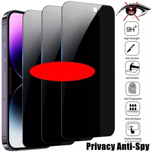 Bulk Lot Anti-Spy Tempered Glass Screen Protector for Iphone 15 14 13 11 12 XR 8