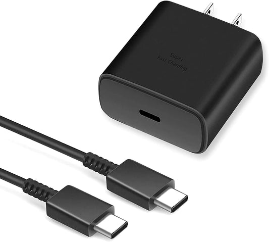 45W USB-C Super Fast Charging Wall Charger + 5Ft USB-C to USB-C Cable