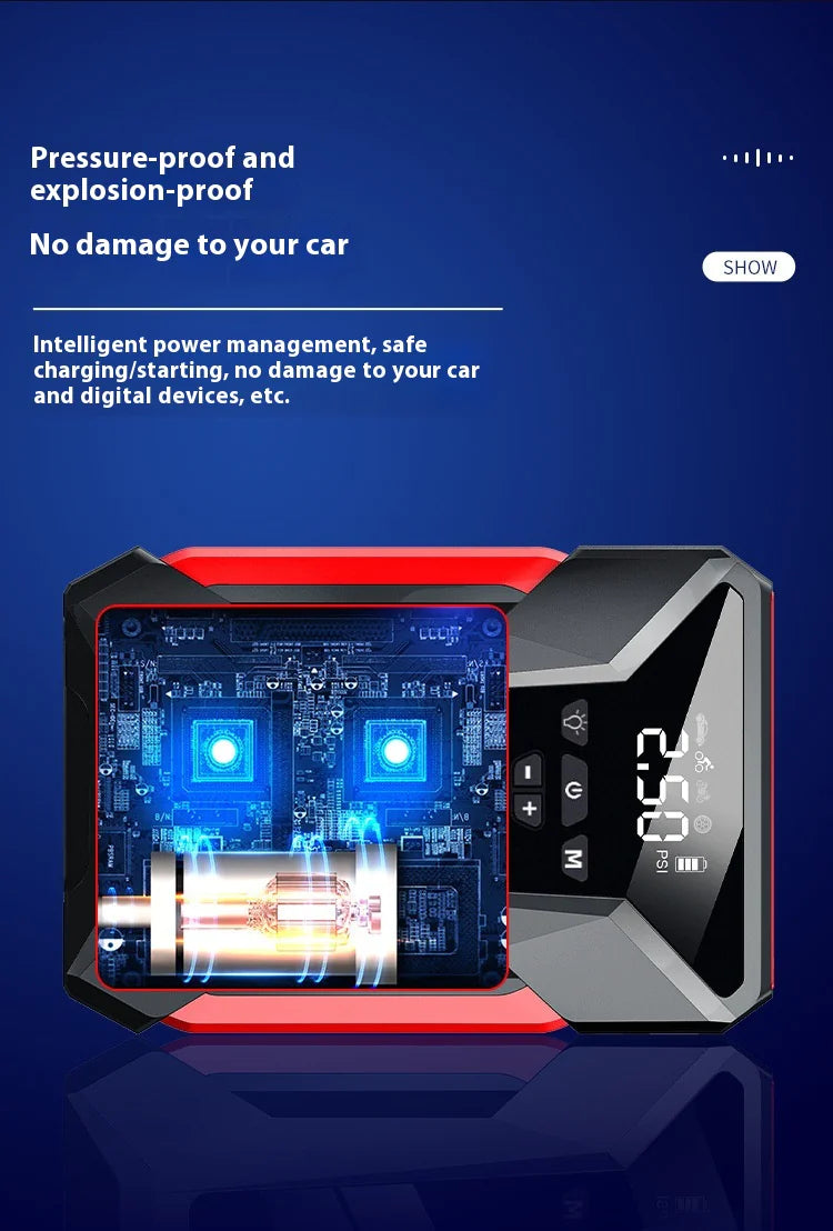 All-in-One 12V Emergency Car Power Bank & Inflatable Starter - KenTech Innovation Store