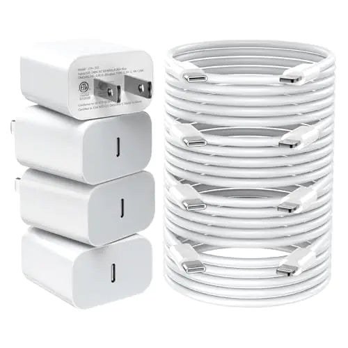 GREPHONE iPhone Charger Fast Charging20W PD USB C Wall Charger 4 Pack with 6FT Fast Charging Cable - Fast Charger for iPhone 14/14 Pro Max/13/13 Pro/12/12 Pro/11/11 Pro/XS iPad